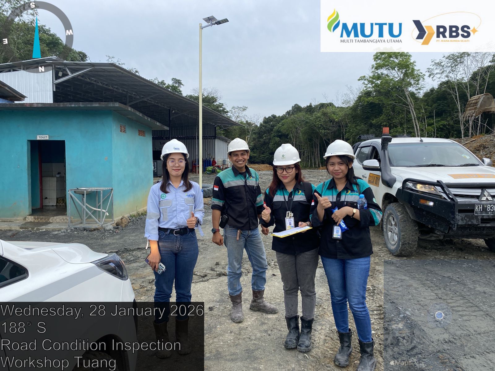 Tim Riana Bunda Sejati Bersama Perwakilan HOP PT Multi Tambangjaya Utama Laksanakan Road Condition Inspection